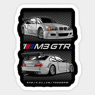 BMW M3 GTR White Sticker
